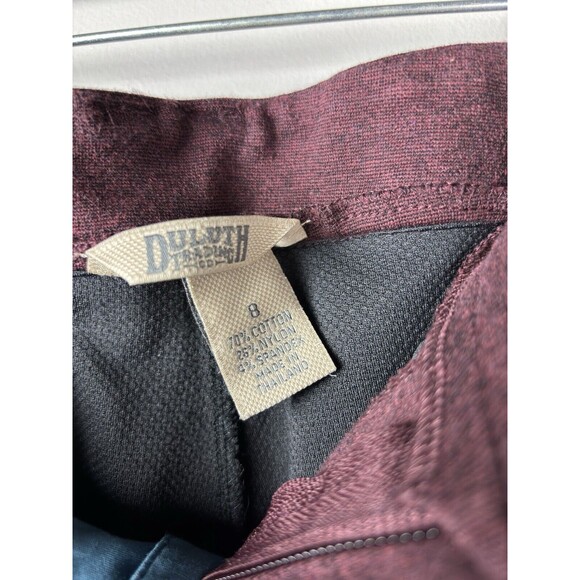 Duluth Trading Mini Skort In Burgundy Size 8 - Picture 2 of 3